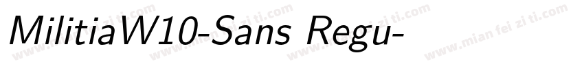 MilitiaW10-Sans Regu字体转换